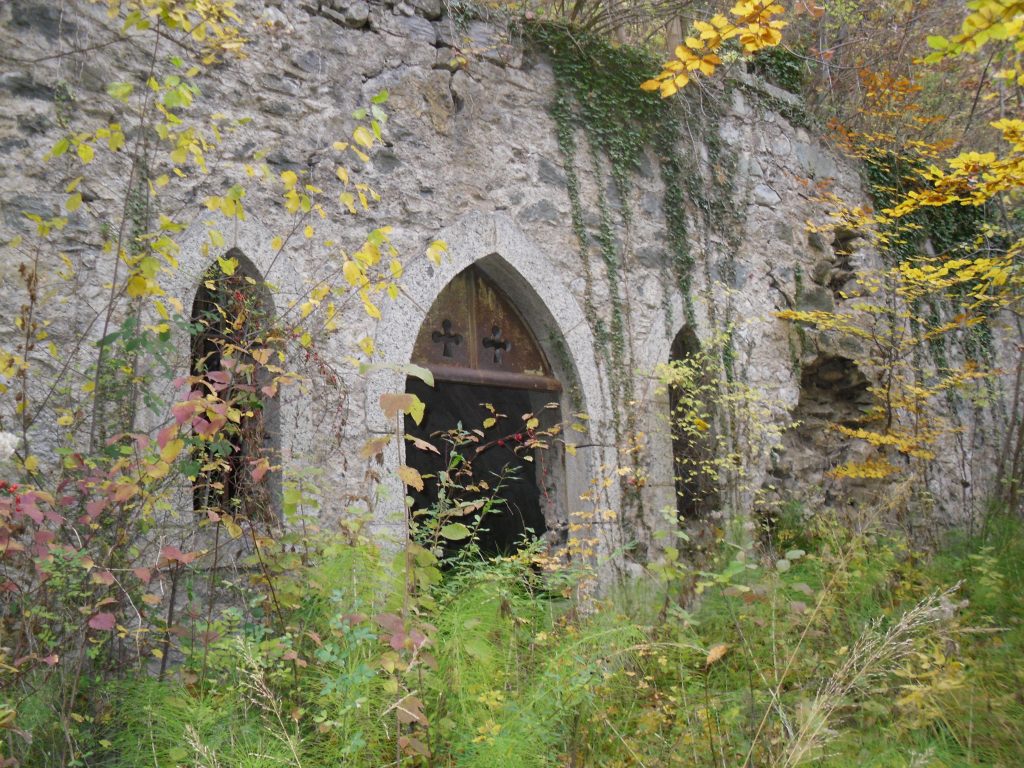 Entrée de caves abandonnées dans la végétation, illustration pour un guide urbex responsable
